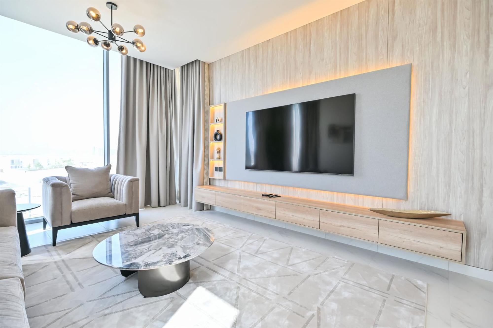 迪拜Luxe Shortlet - Modern 1Br In District One Meydan公寓 外观 照片